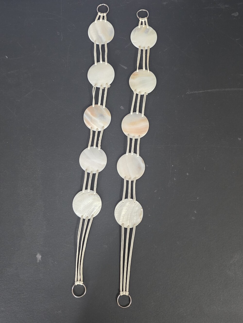 Round Shell Bead Rope Decor with Keychain Ends
